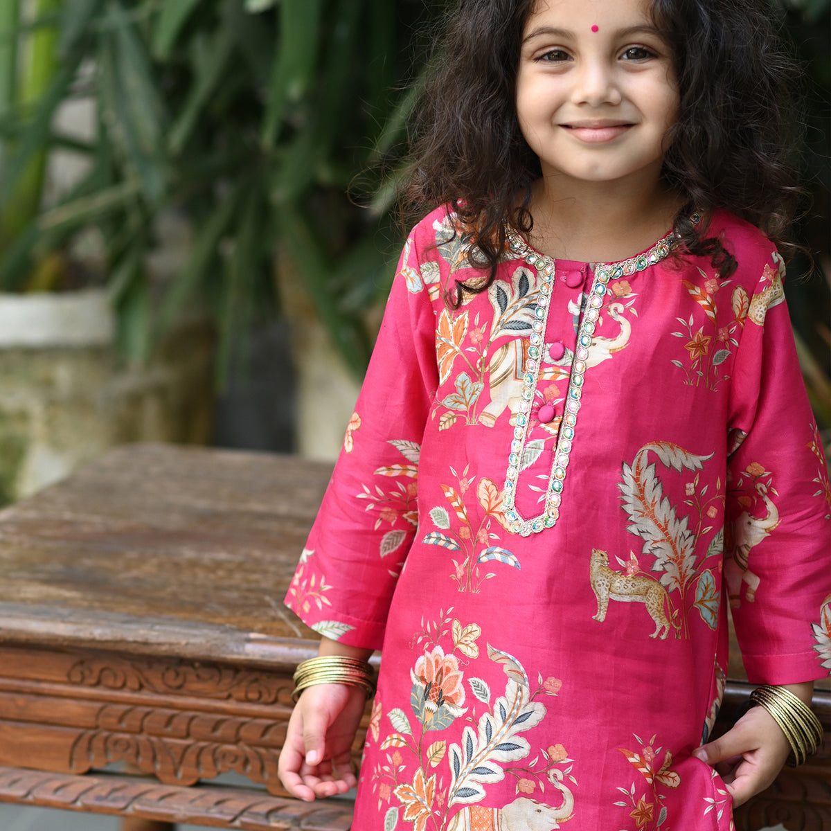 Shanzeh Sharara Set - Rust Junglle Reverie