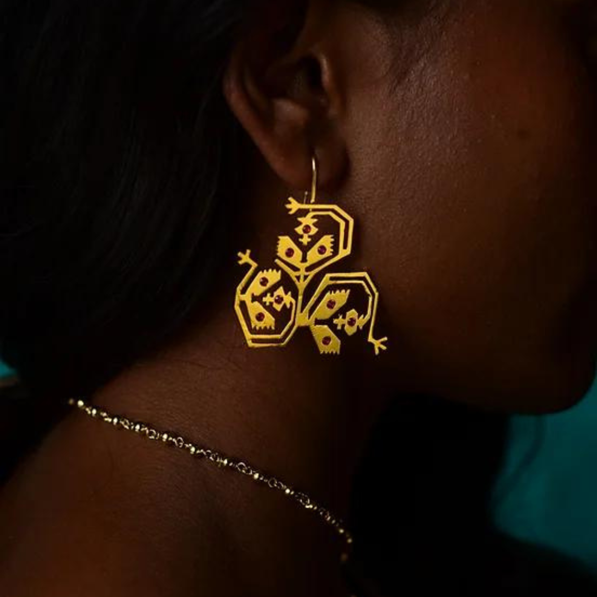 Toradar Brass Earrings | 18K Gold Plated