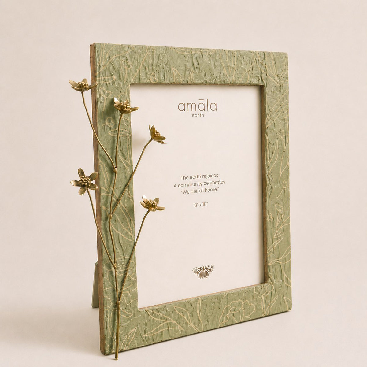 Wildflower Frame - Sage Green & Gold