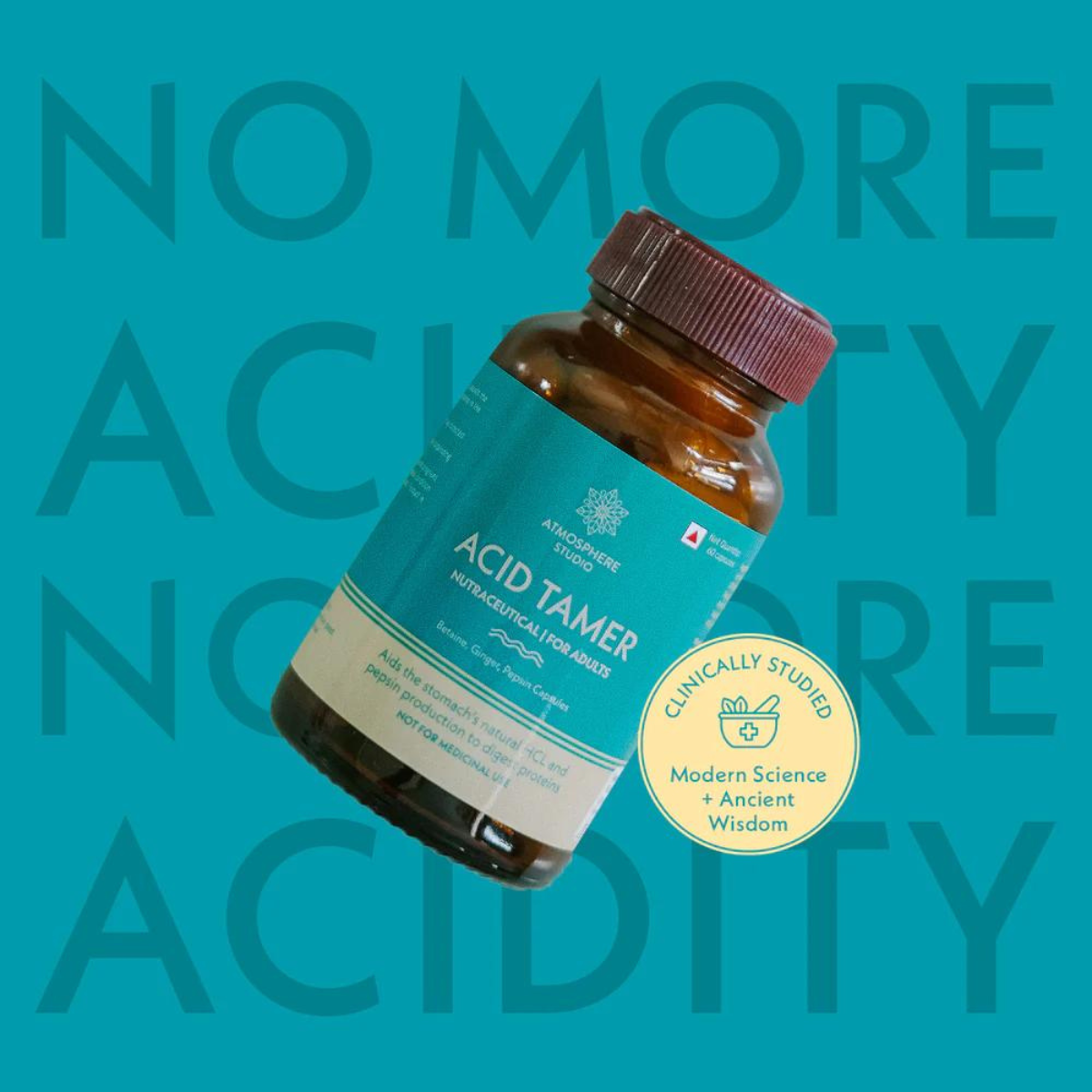 Acid Tamer Gut Supplement | 60 Caps | Pack of 1