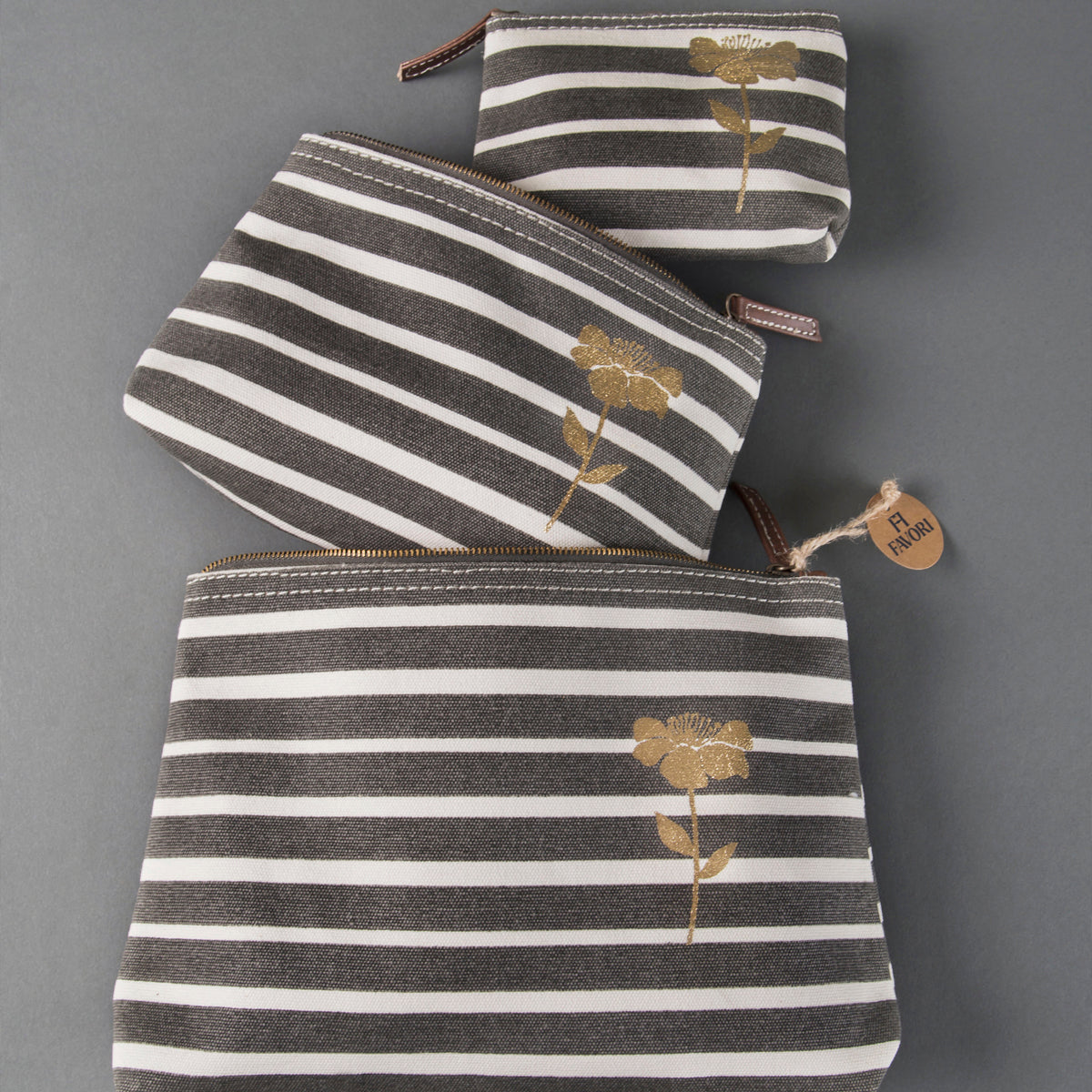 Retro Stripe Utility Case- Pack Of 3