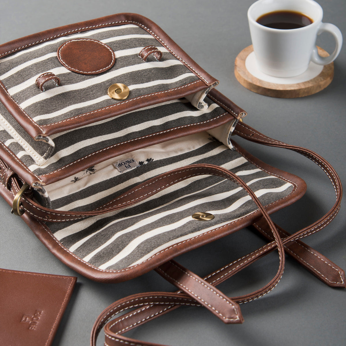 Retro Stripe Ladies Cross Body Bag