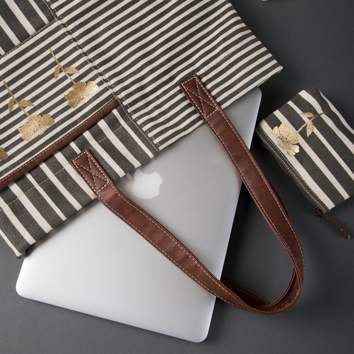 Retro Stripe Ladies Tote Bag