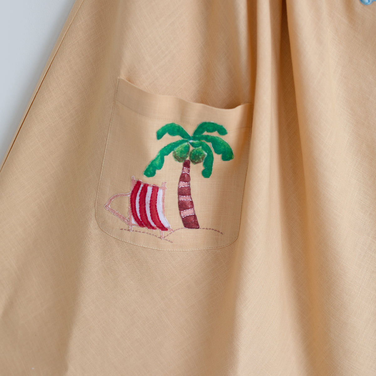 Phuket Sunshine Applique Midi Dress | Yellow