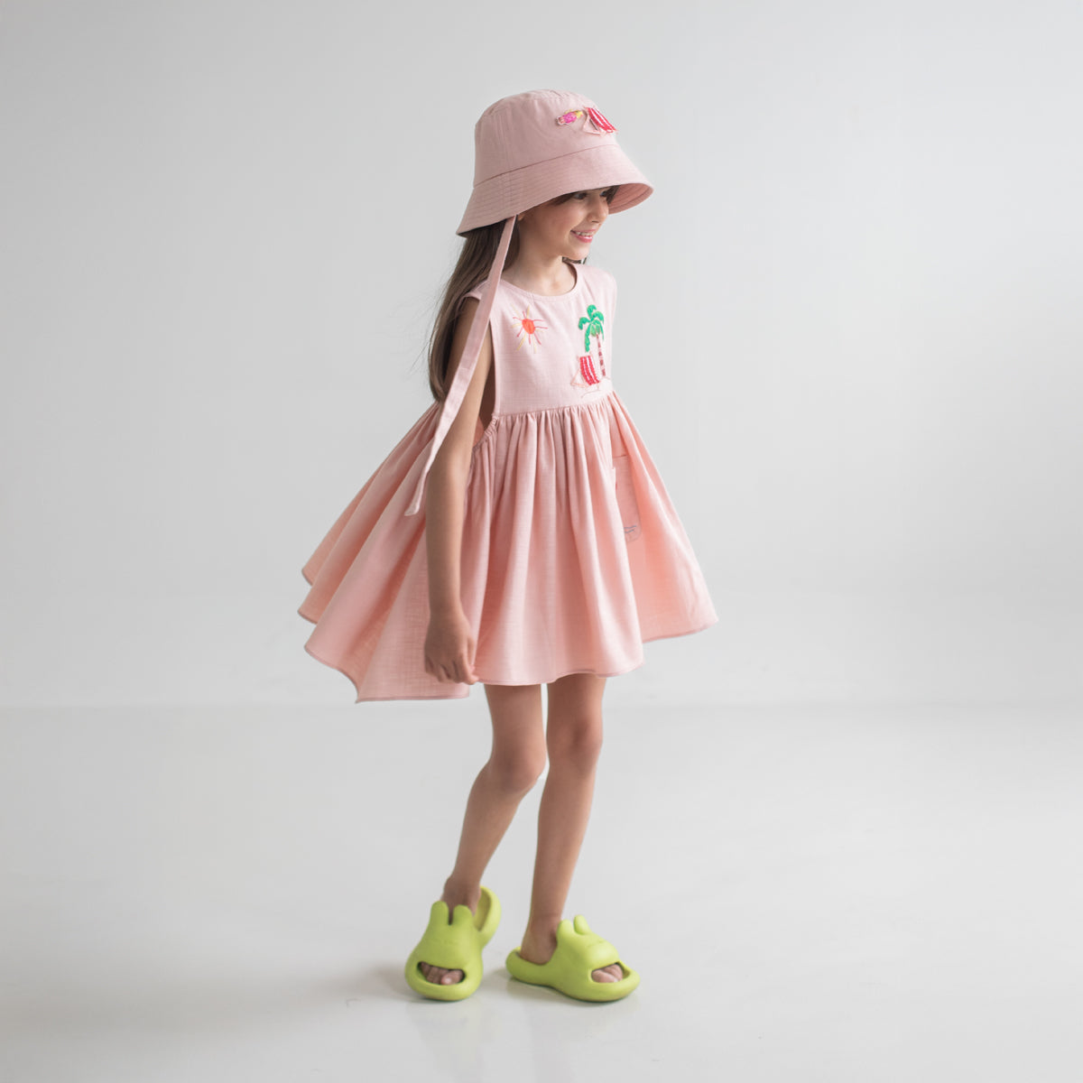 Phuket Blush Applique Short Dress | Blush