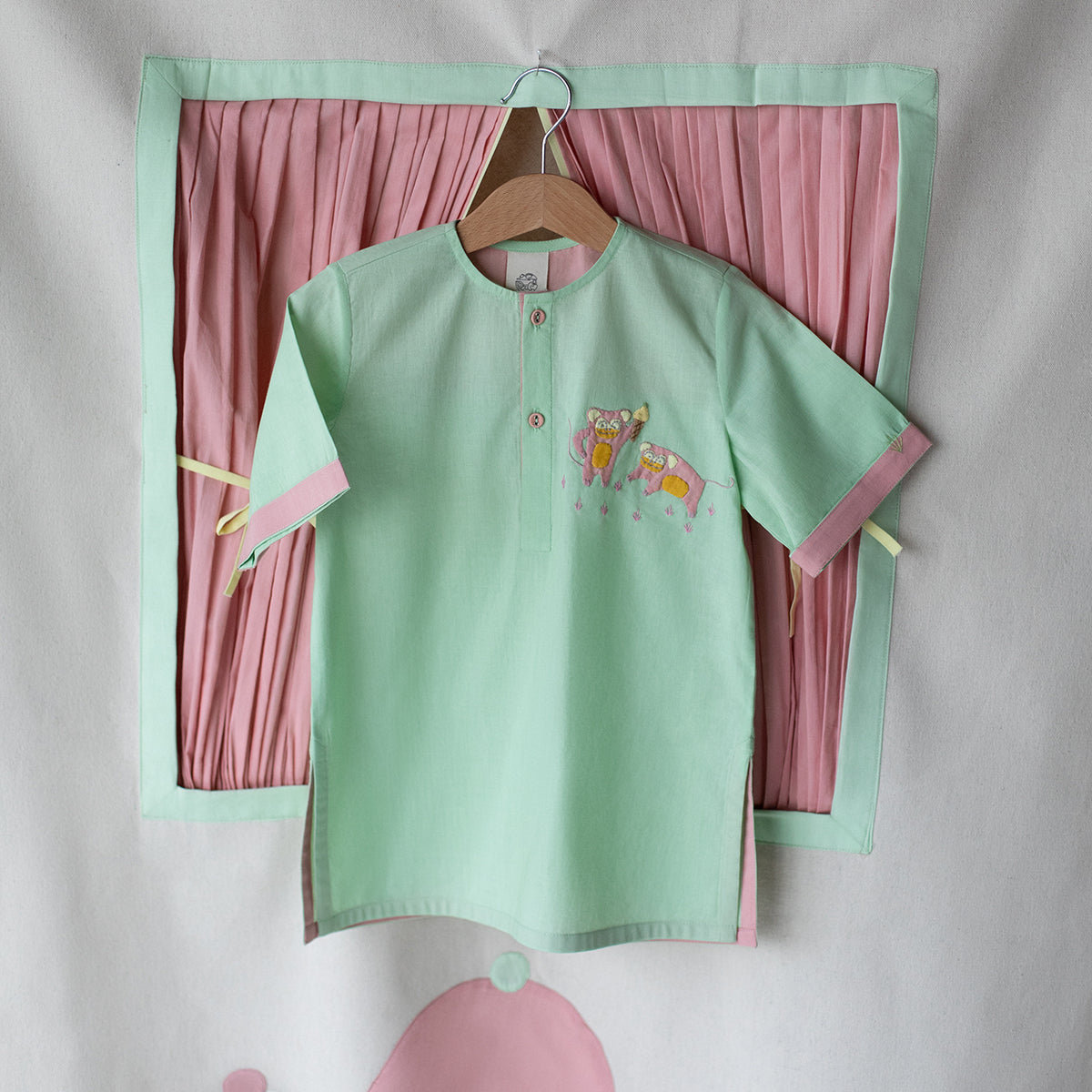 MINT SHORT KURTA & SHORTS