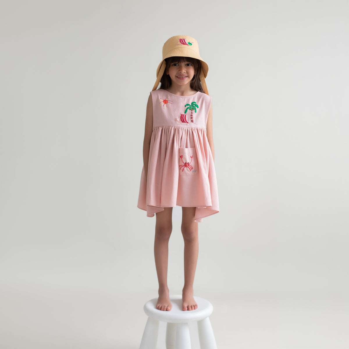 Phuket Blush Applique Short Dress | Blush
