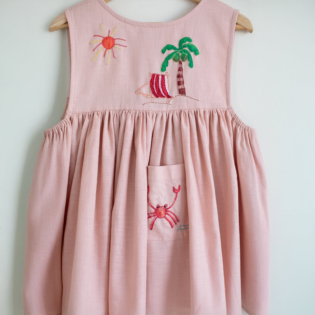 Phuket Blush Applique Short Dress | Blush