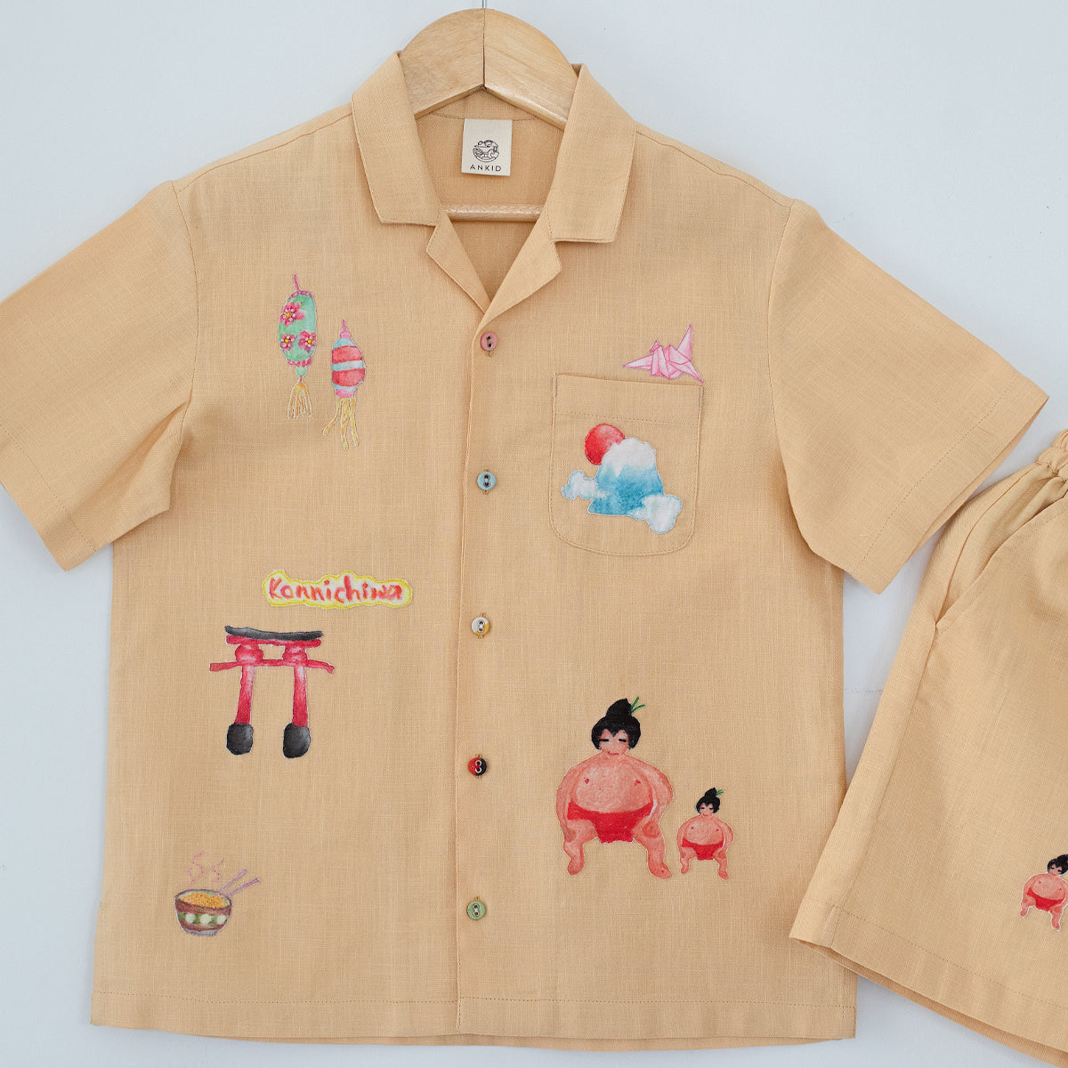 Tokyo Explorer Applique Shirt | Yellow