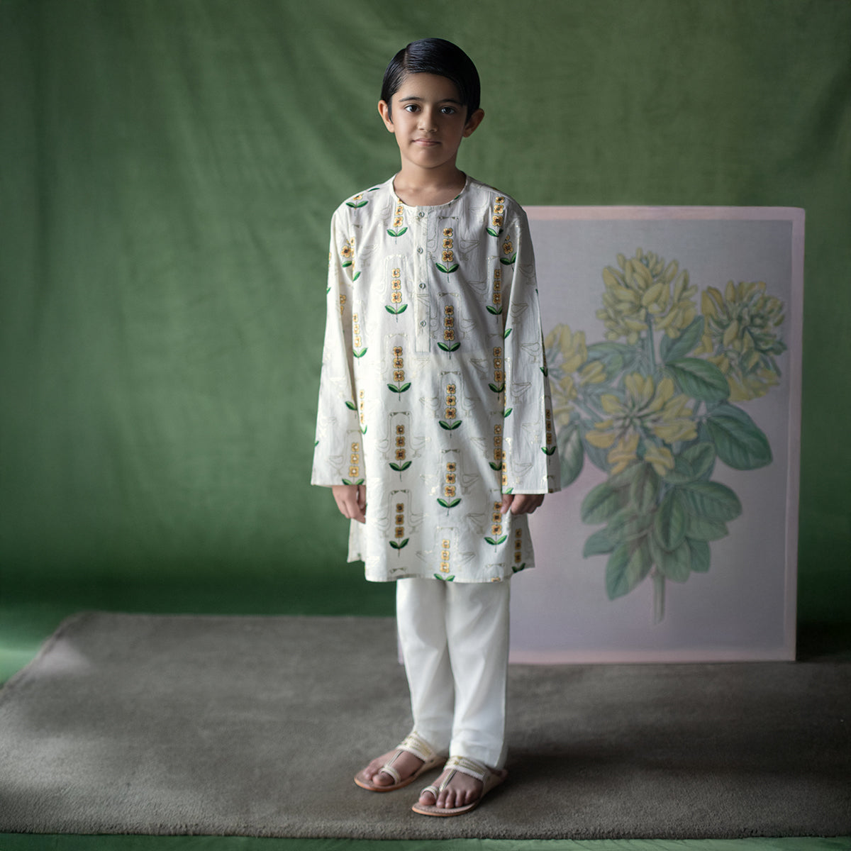 Pitonia Ivory Kurta Pyjama set