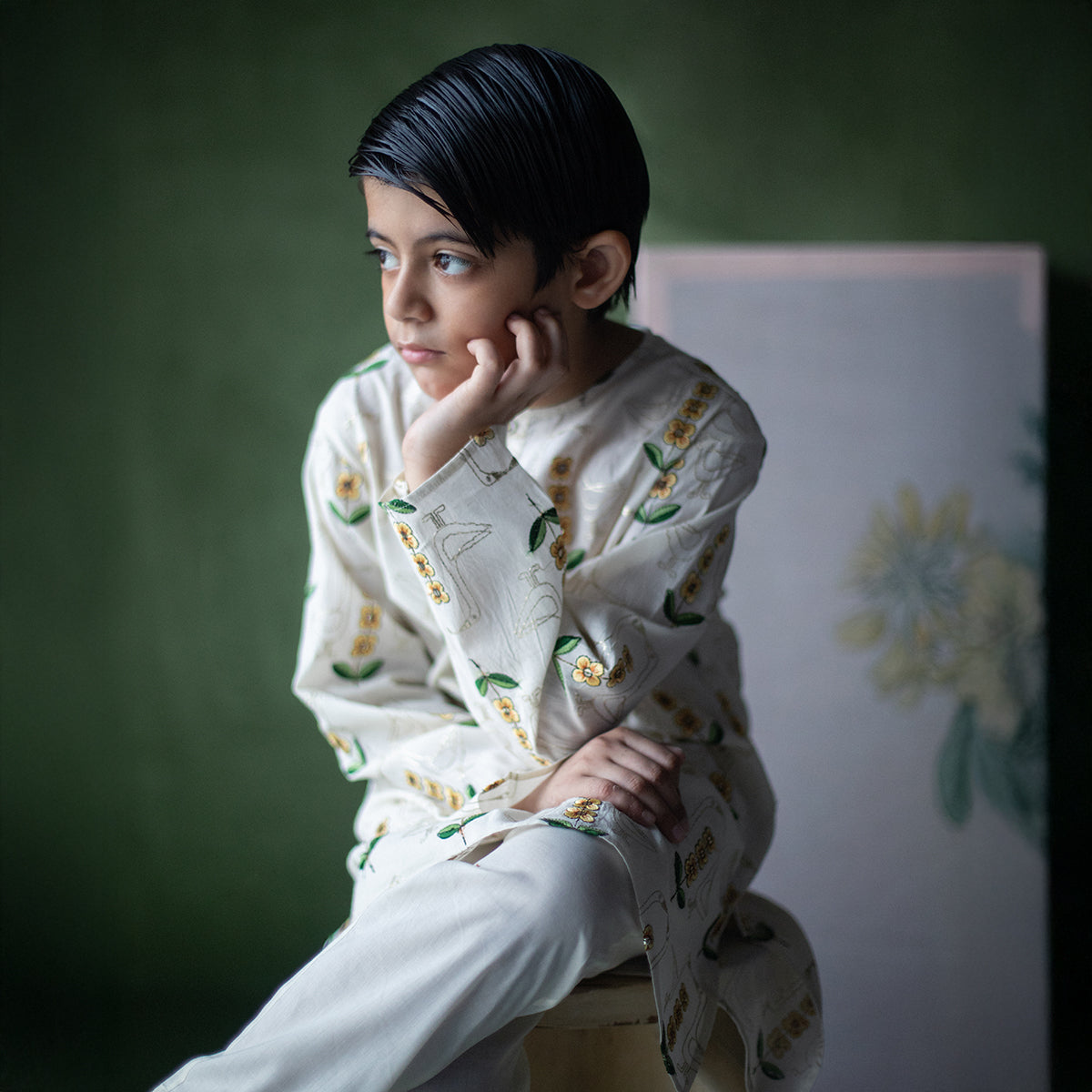 Pitonia Ivory Kurta Pyjama set