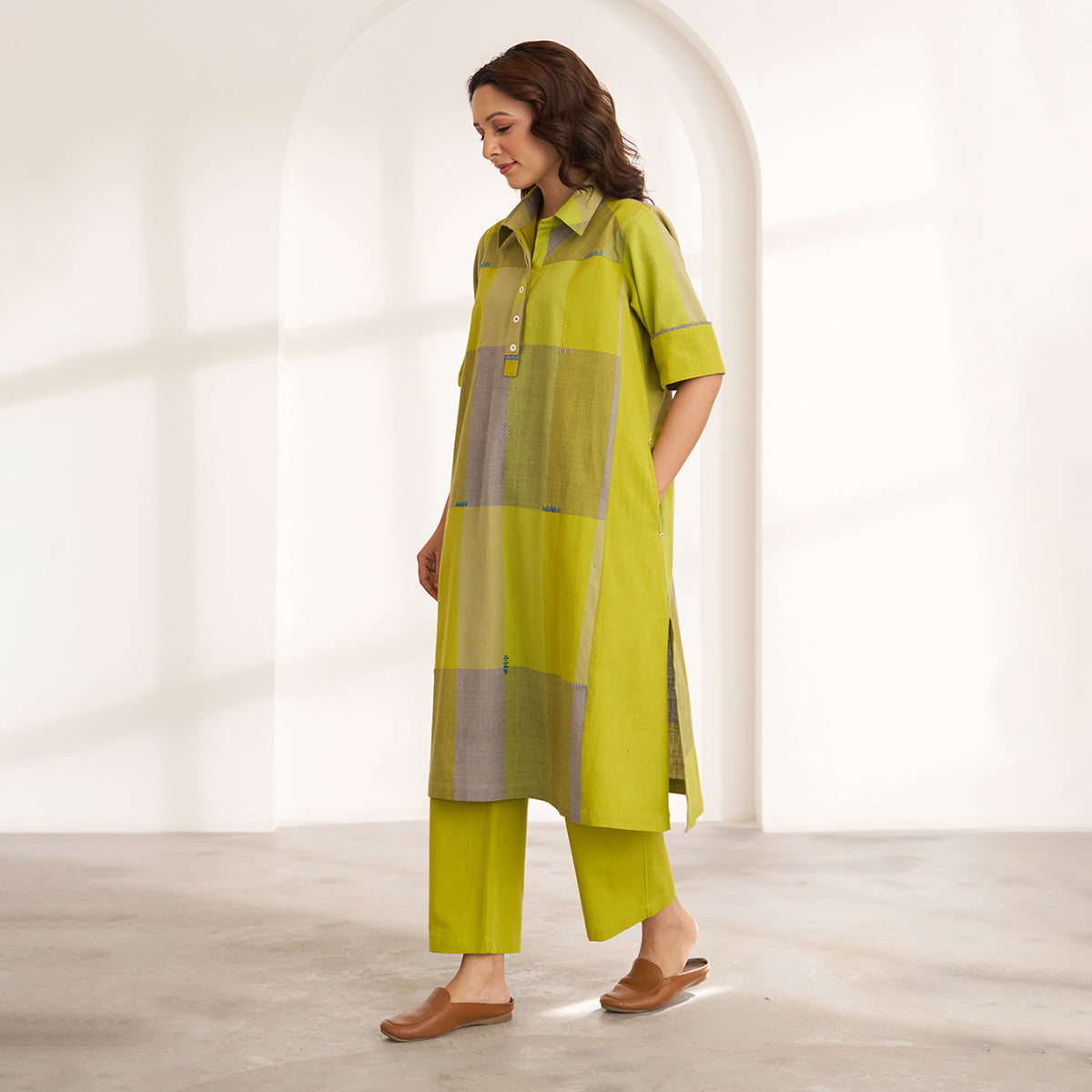 The Kochi Collared Tunic & Pants Set