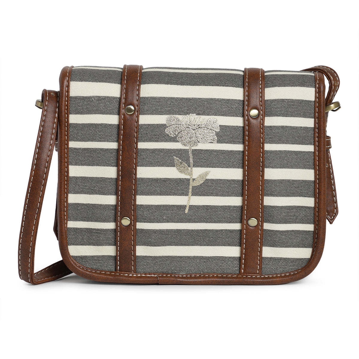 Retro Stripe Ladies Cross Body Bag
