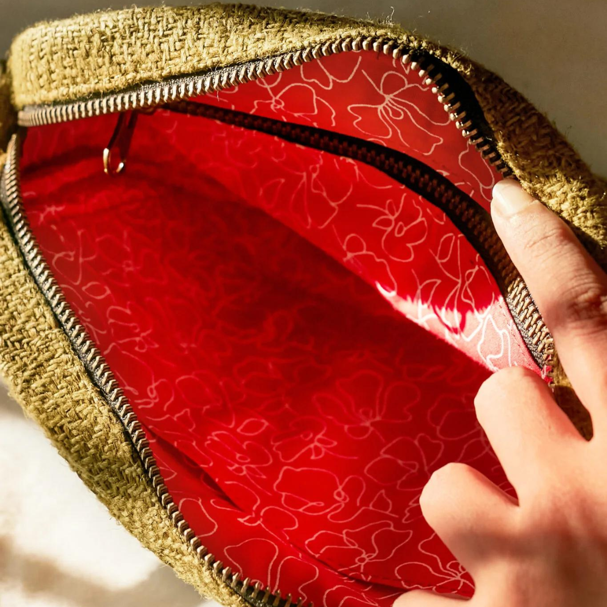 Hemp Sling Bag - Olive