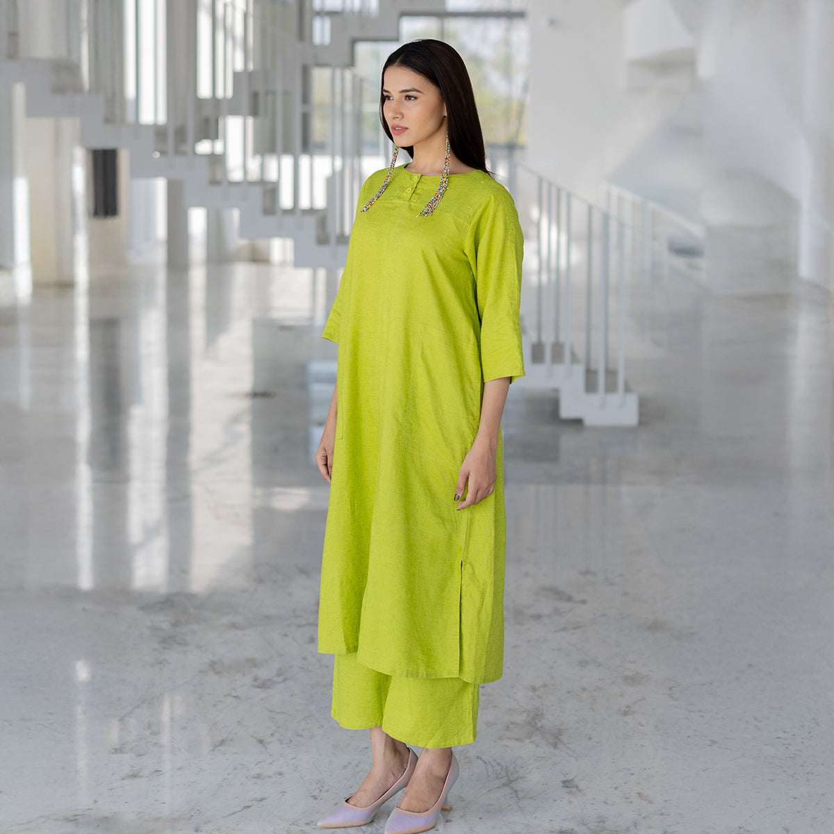 Avocado Green Kurta Set