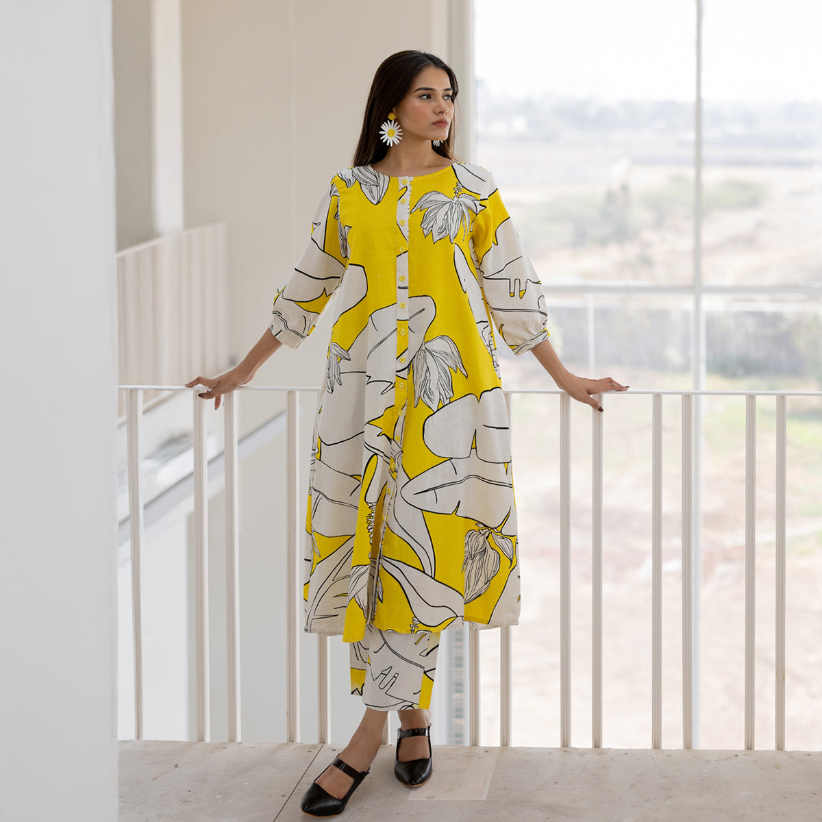 Plantain Orchard Button Down kurta set