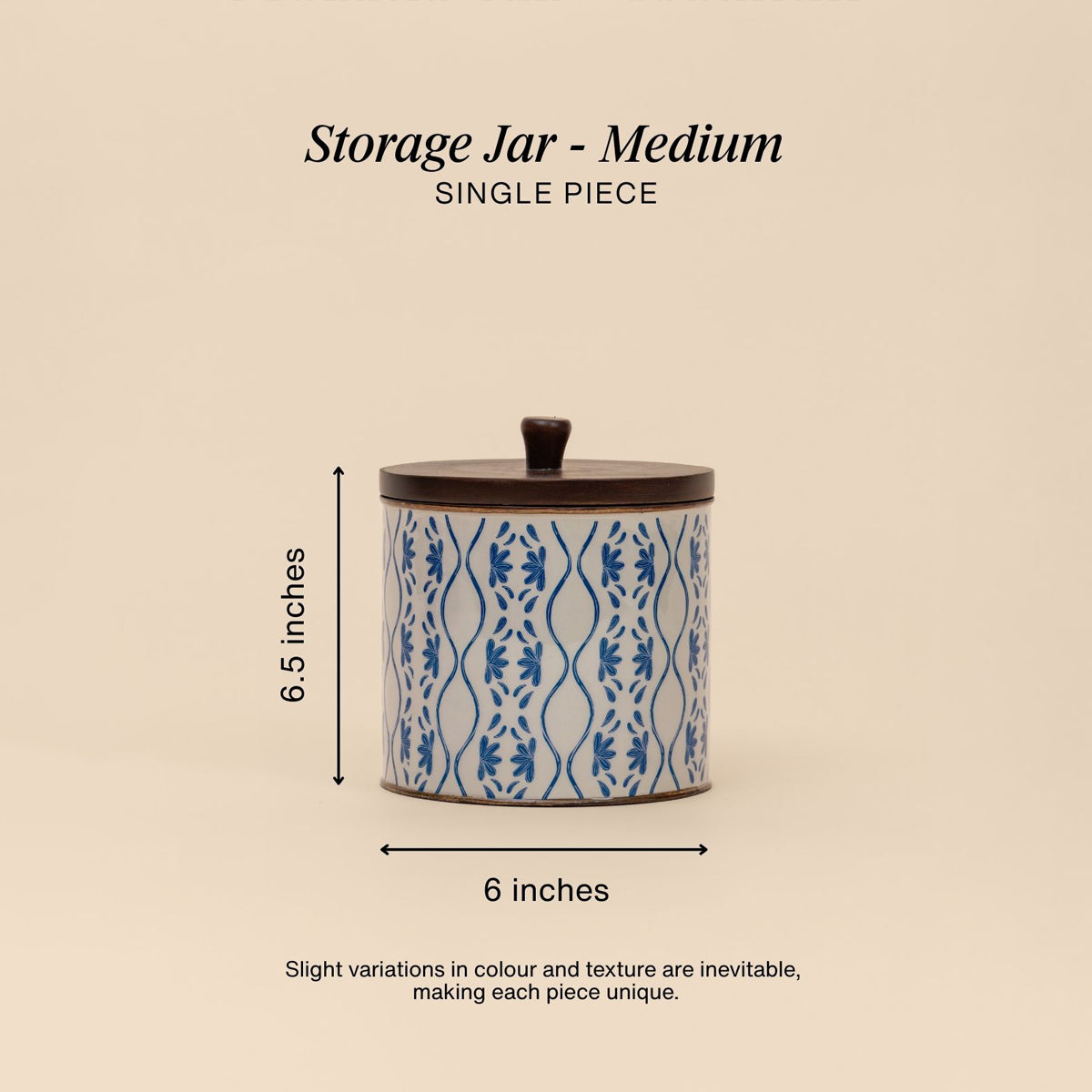 Frosted Wooden Storage Jars