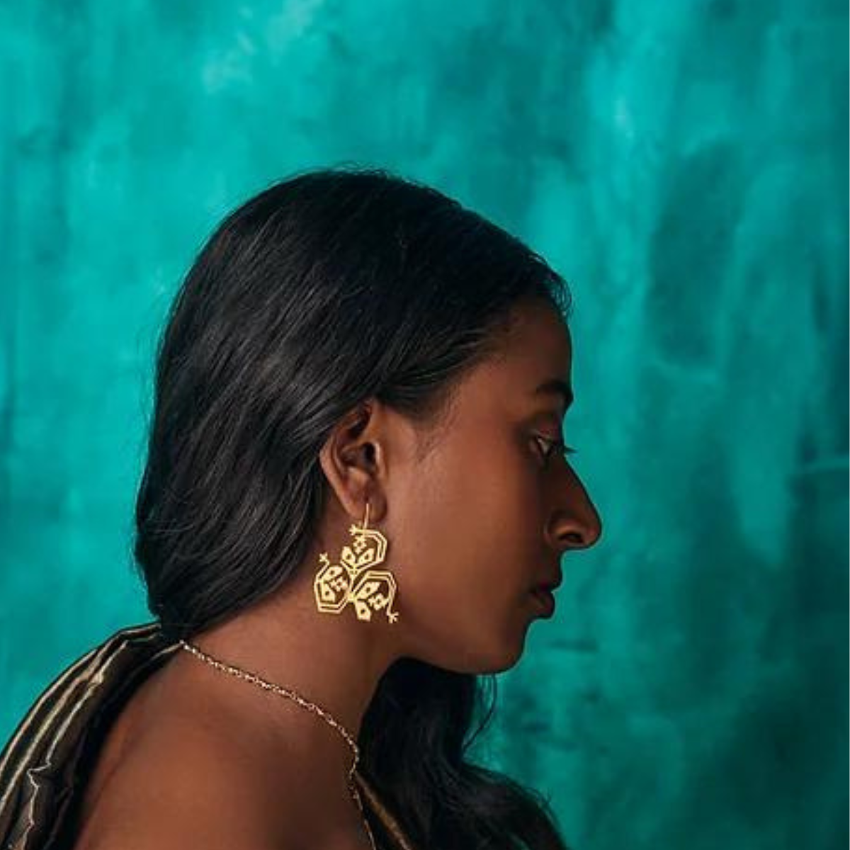 Toradar Brass Earrings | 18K Gold Plated