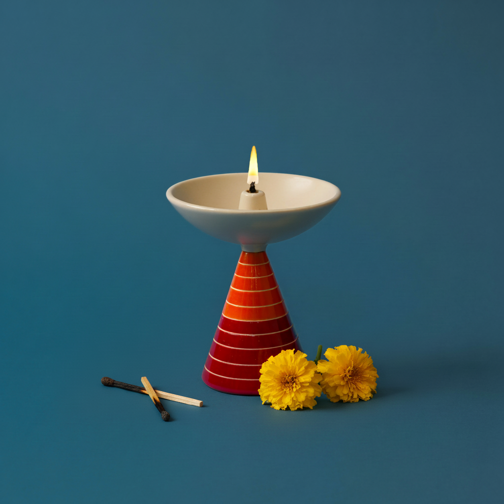 UT Pop - Oil Lamp - Small Bands Orange