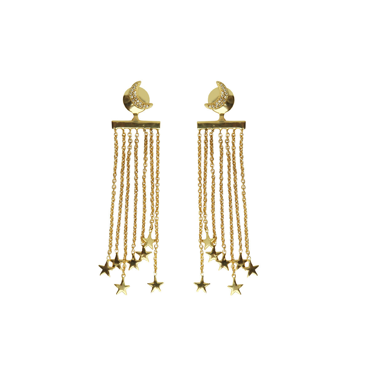 Starry Ear Jacket Earrings