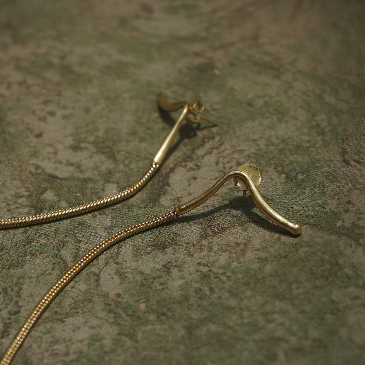 Trace Earrings - Brass