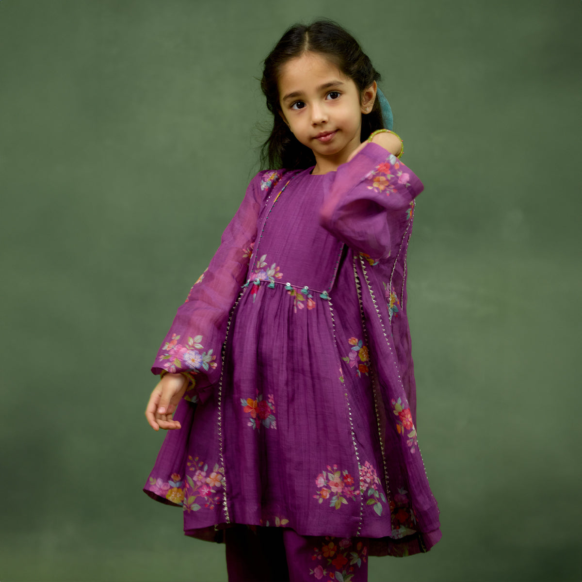 Jaamun Chitthi Flared Kurta Set