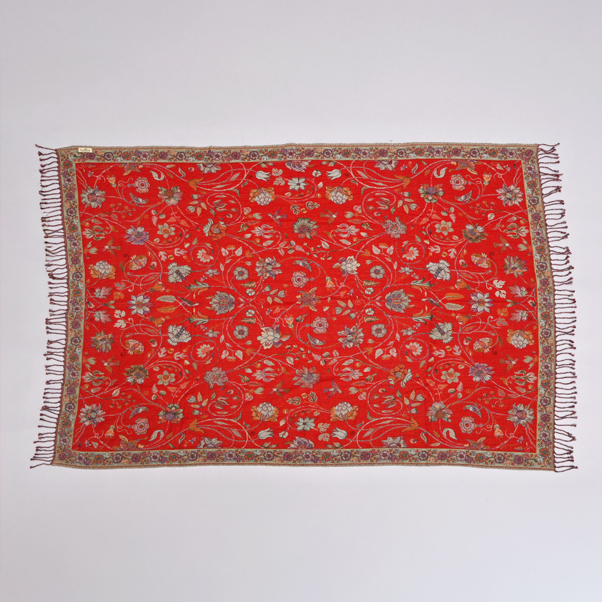 The Crimson Bloom Throw