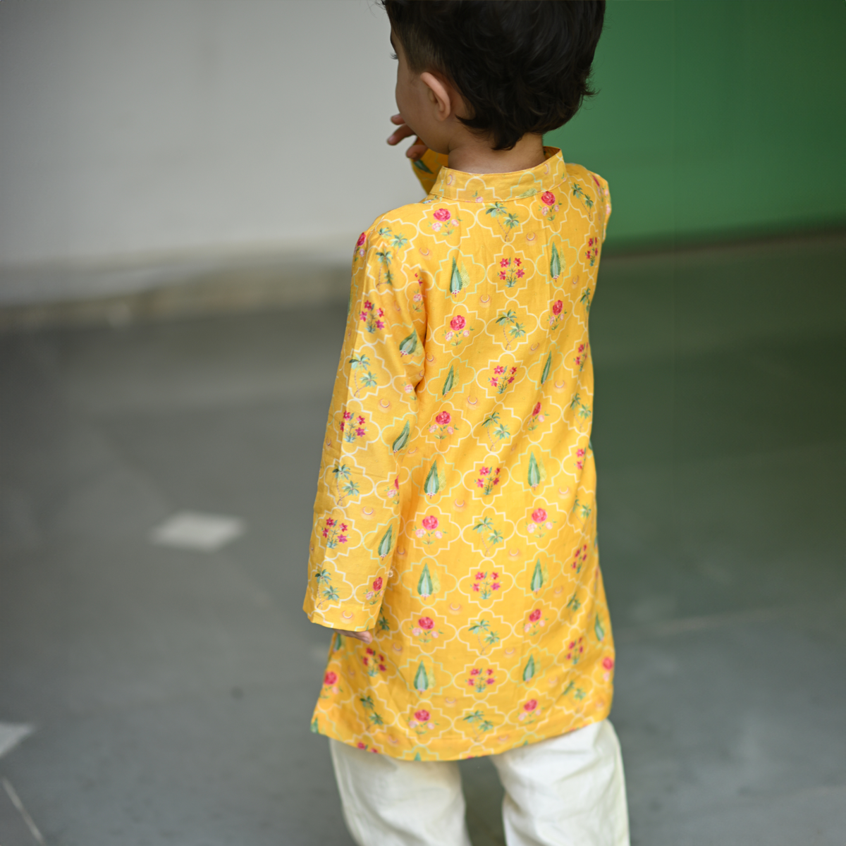 Shiv Kurta And Pyjama Set-Yellow Periyaar