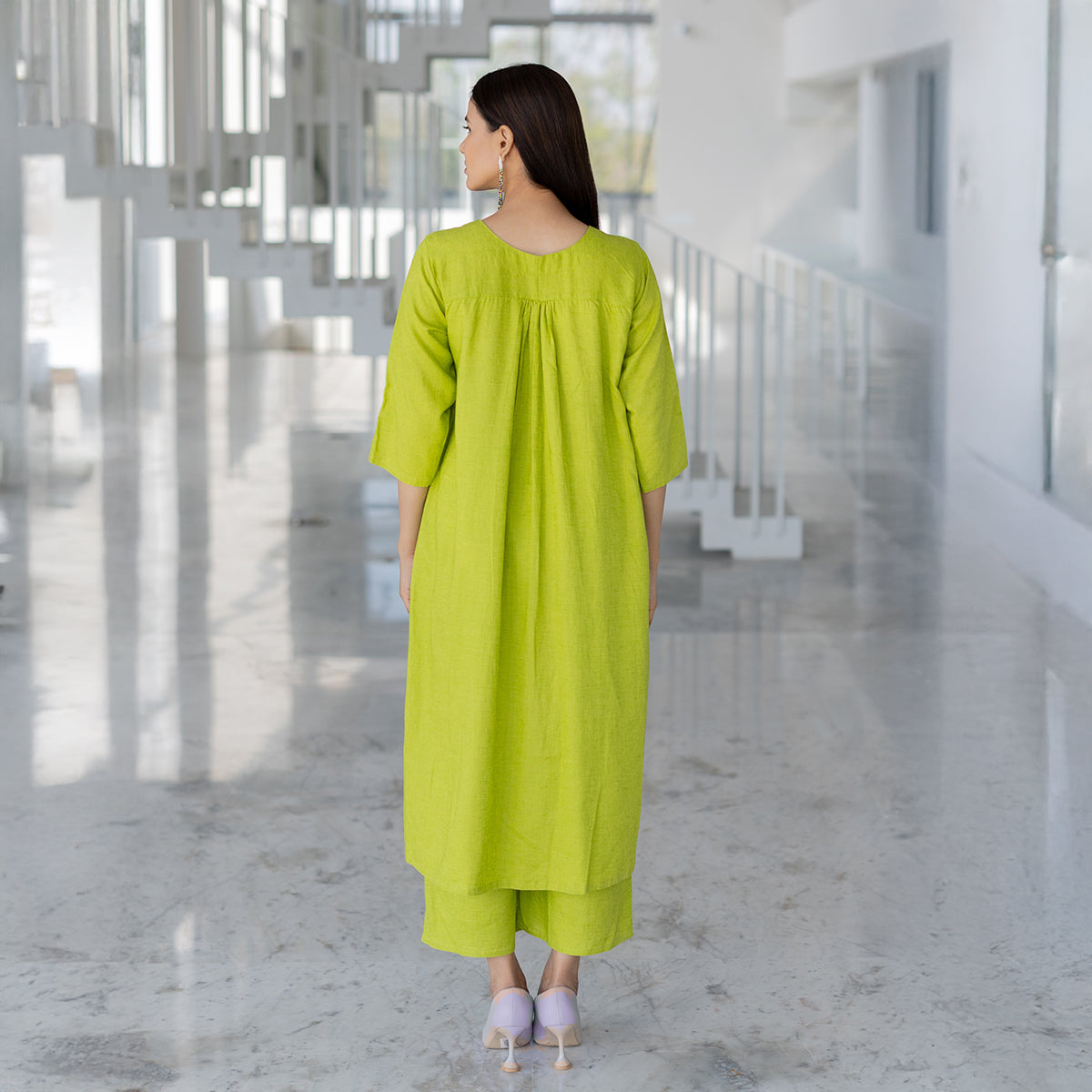 Avocado Green Kurta Set
