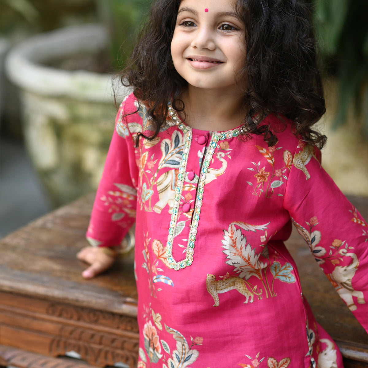 Shanzeh Sharara Set - Rust Junglle Reverie