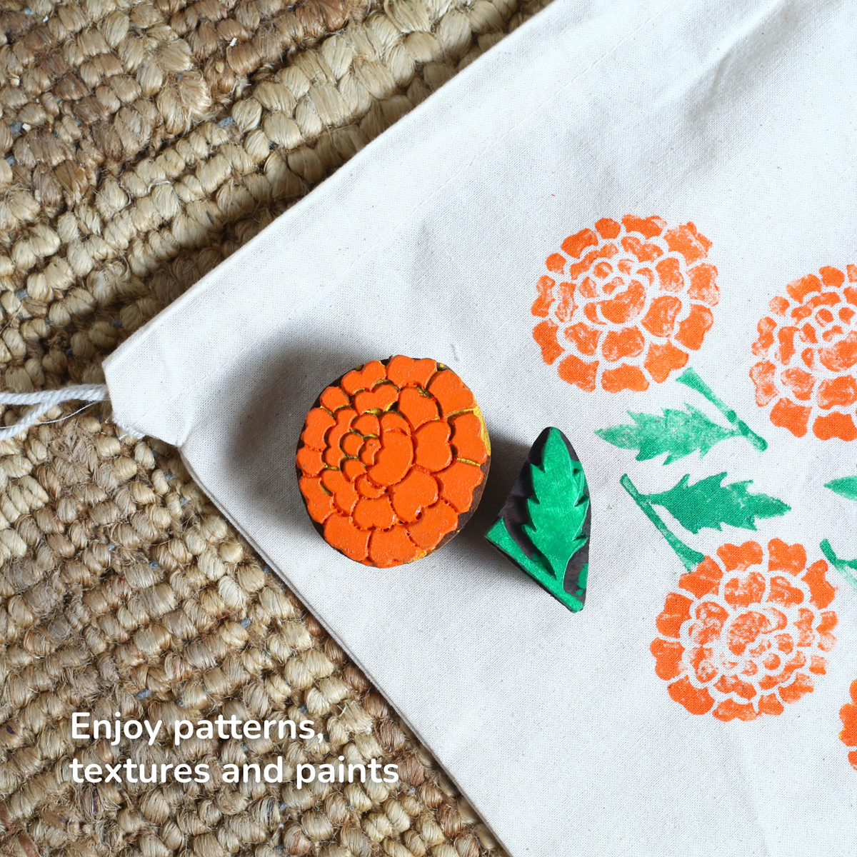 Stamp ART - Flowers | Block Printing Stamps (6 Stamps)