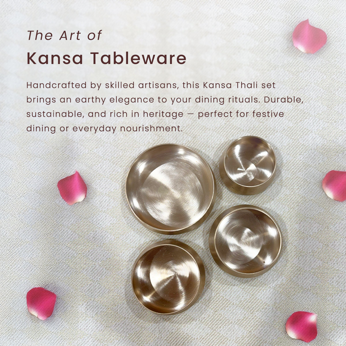 Kansa Thali-80/20 Ratio-Pack Of 7
