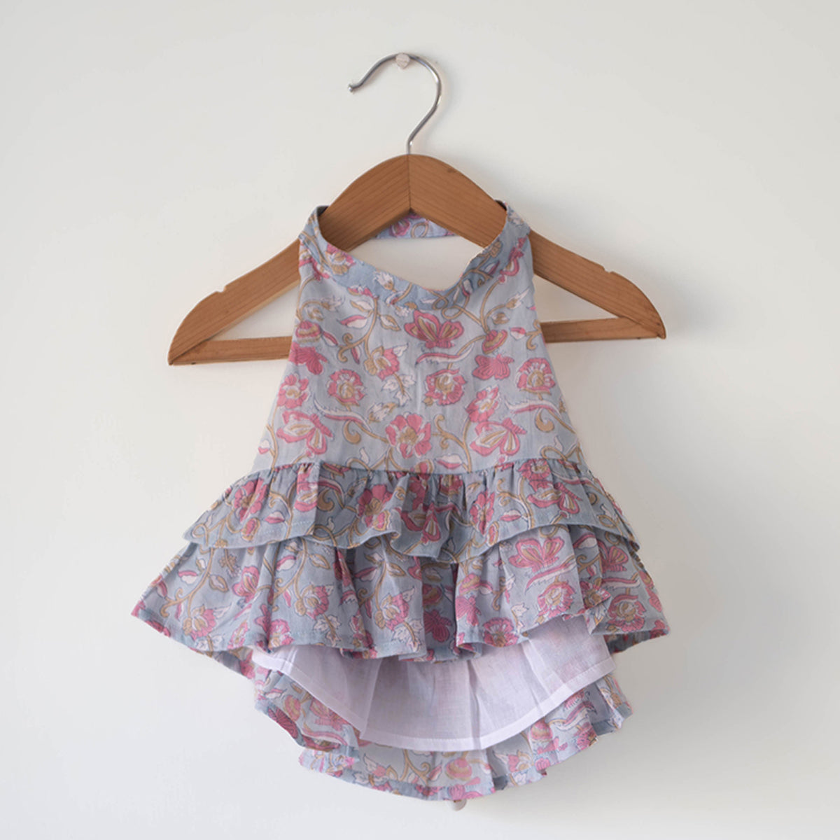 Flutter Sky Blue Butterfly Halter Top Skirt Co-Ord