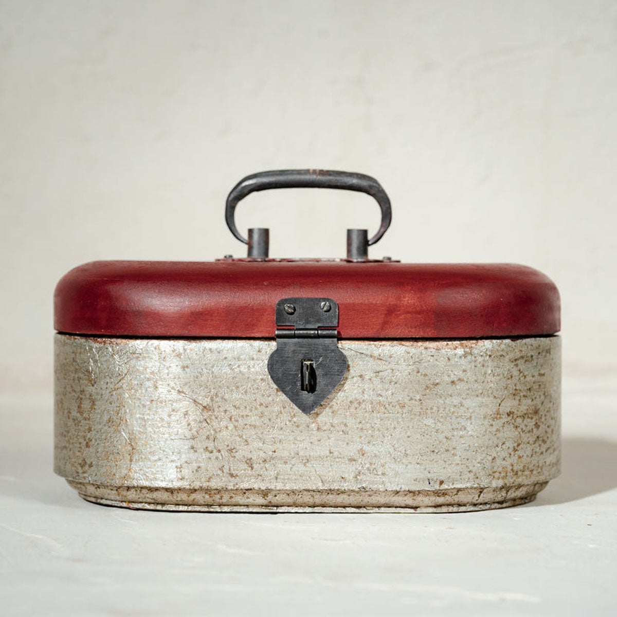 Chota Pitara Wooden Jewellery Box | Warm-Silver & Red