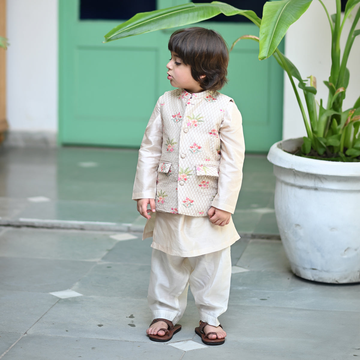 Uday Bandhi Set -Beige Anaar Bagh