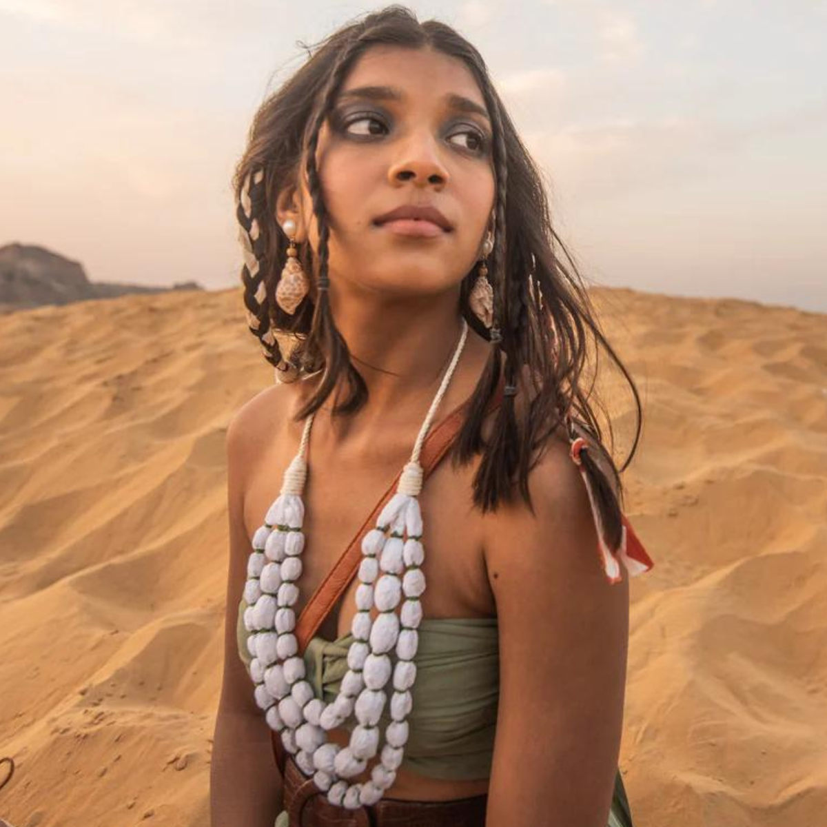 Boho Chic White Necklace