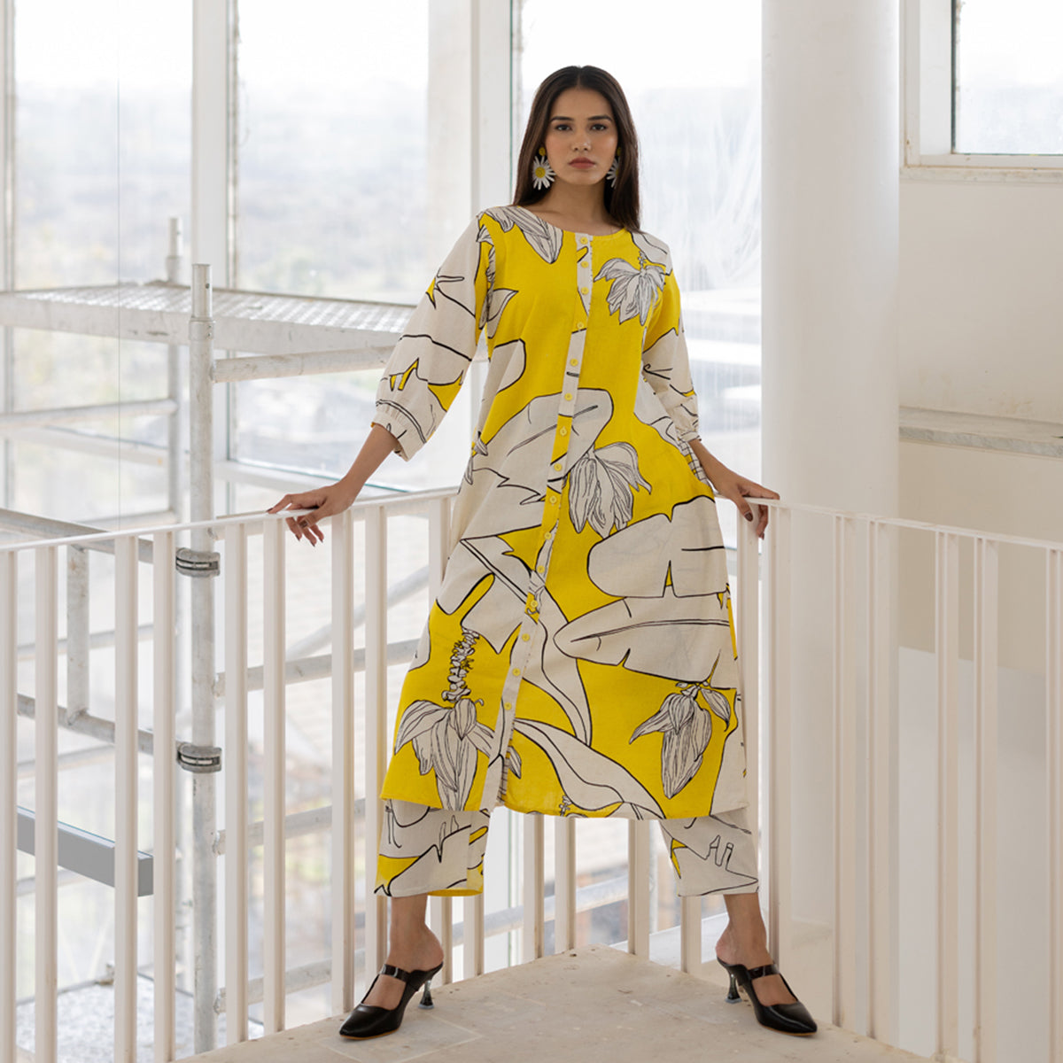 Plantain Orchard Button Down kurta set