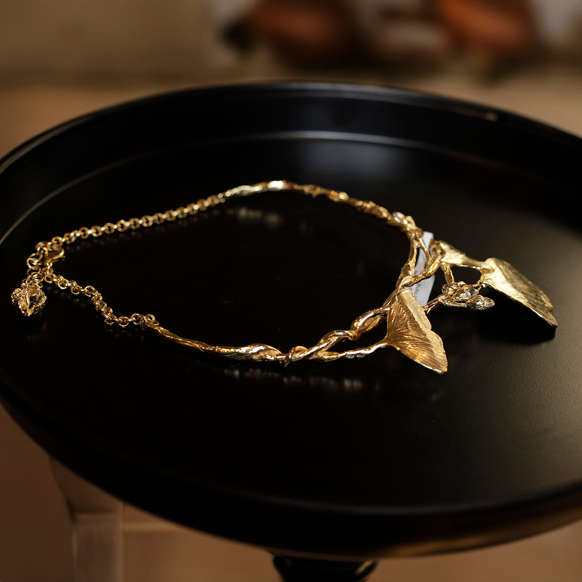 Crystal Bloom Neckpiece - W / P / G