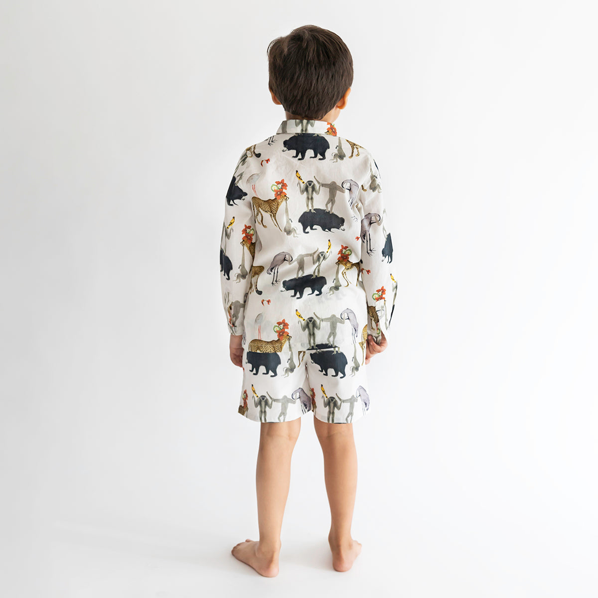 Chidiya Ghar Ki Sair Ivory Shirt And Shorts Set