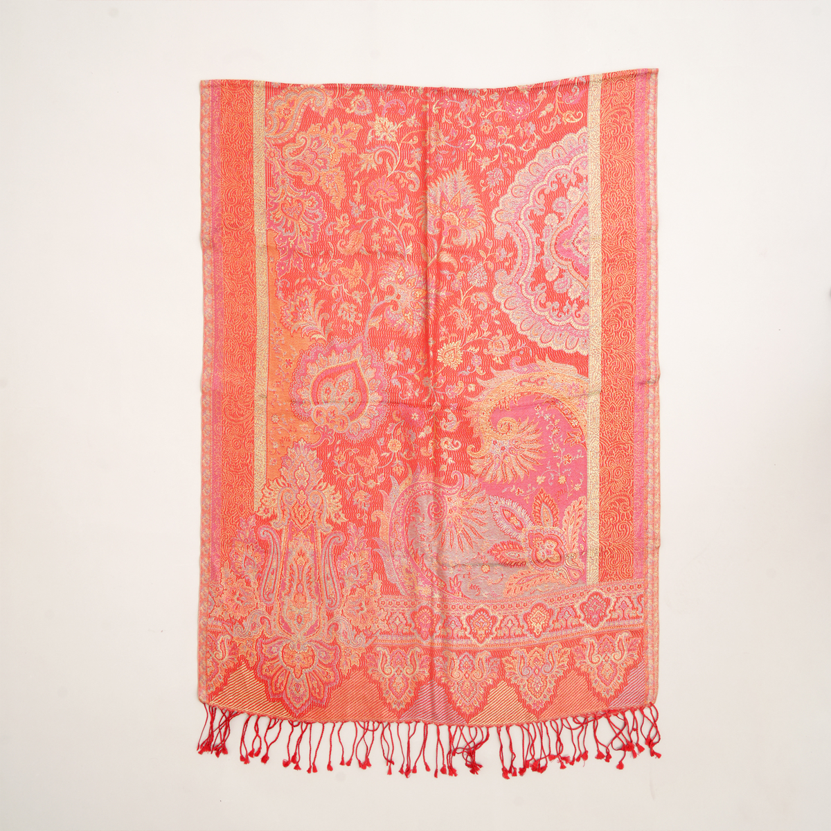 Orange & Silver | Paisley Special Edition Silk Stole