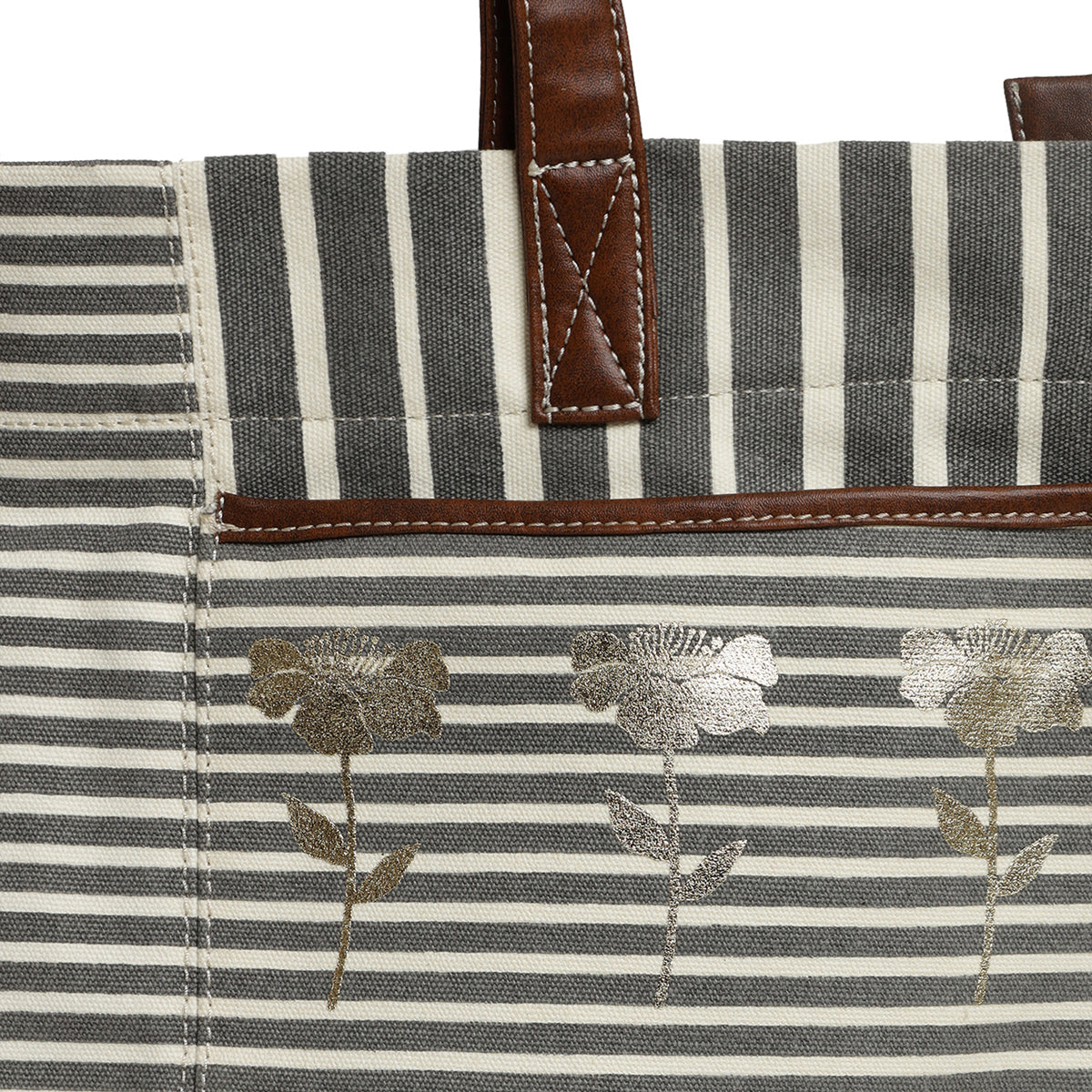 Retro Stripe Ladies Tote Bag