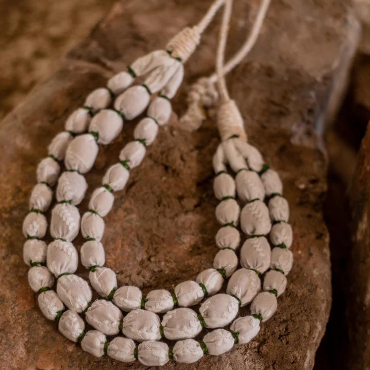 Boho Chic White Necklace