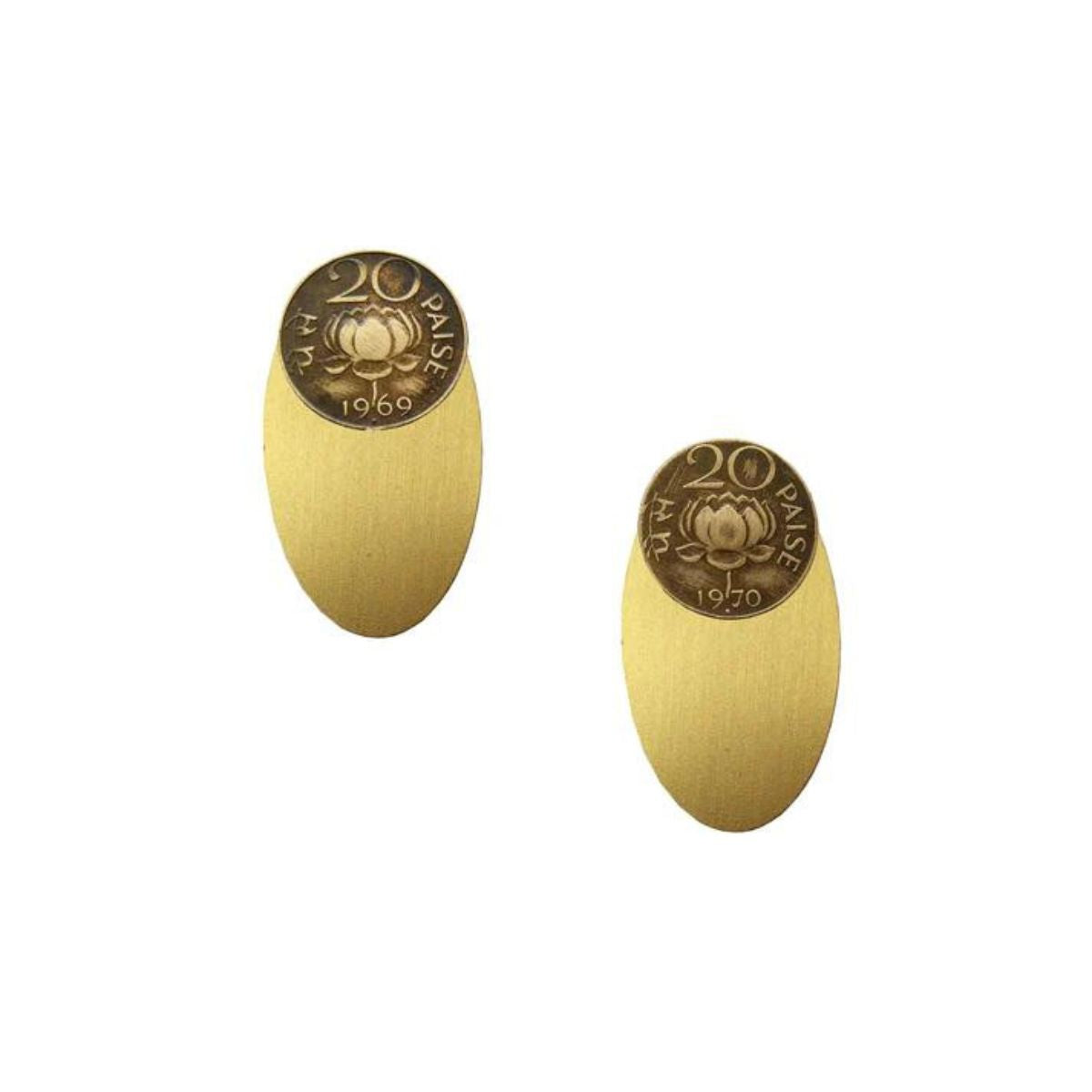 20 Paise Oval Earjackets