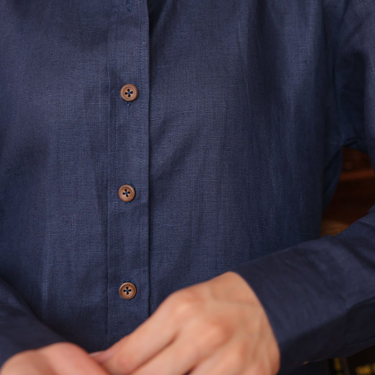 100% Hemp Shirt - Navy