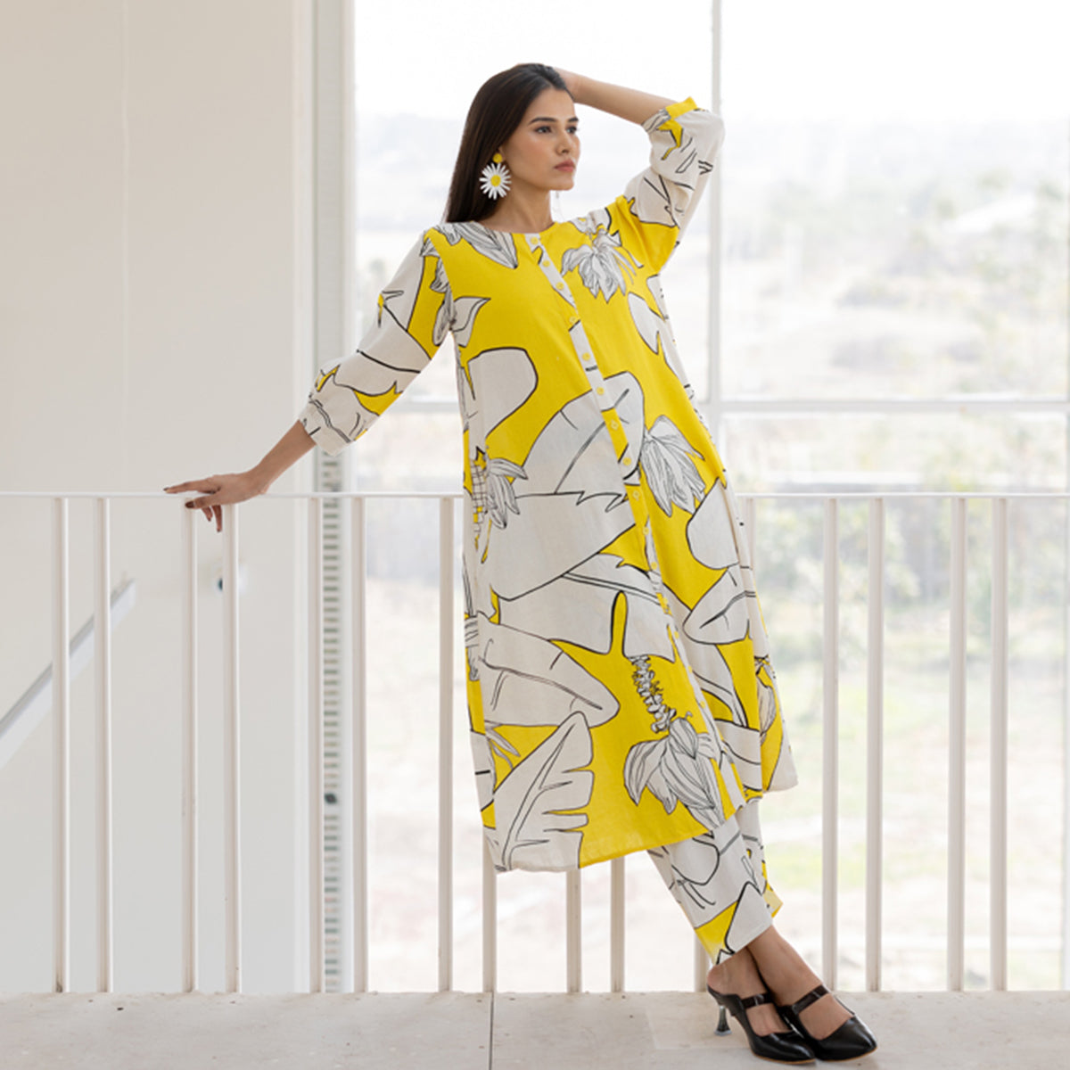 Plantain Orchard Button Down kurta set