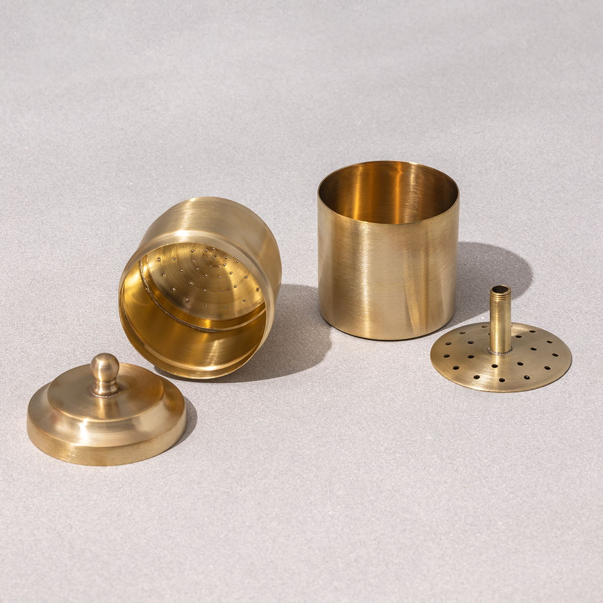 Brass Filter Coffee & Dabara Set | Gold | Set of 3 | Gift Box