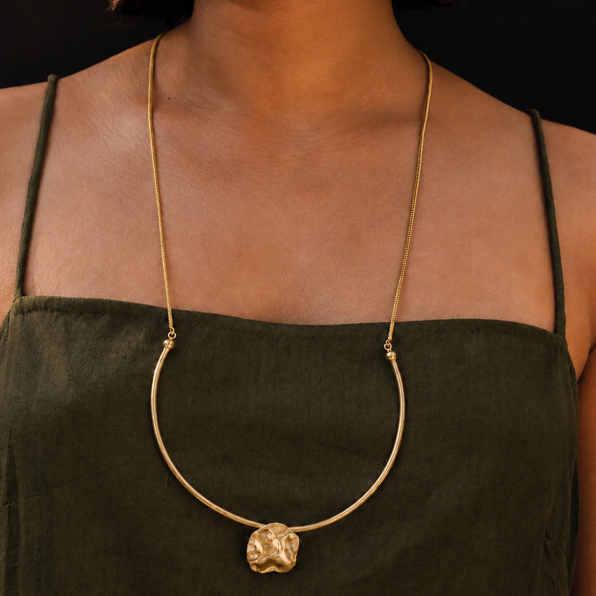 Drops Choker - Brass