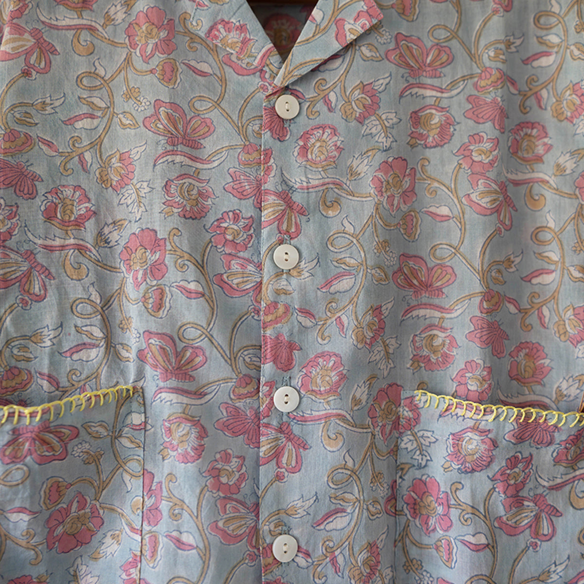 Cloud Drift Shirt In Sky Blue Butterfly