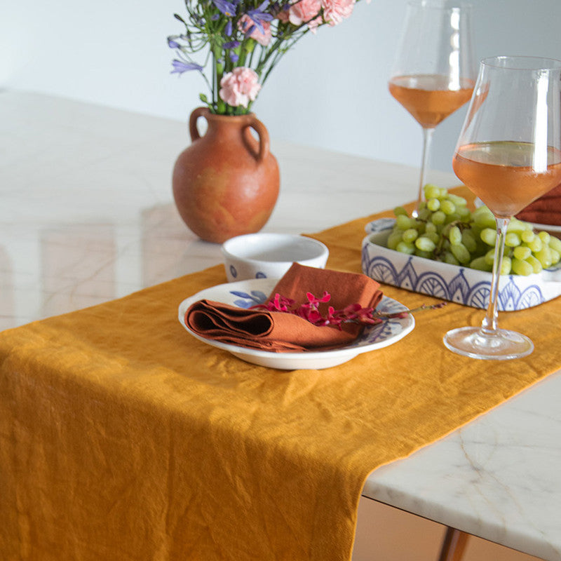 100% Linen Table Runner | Tan