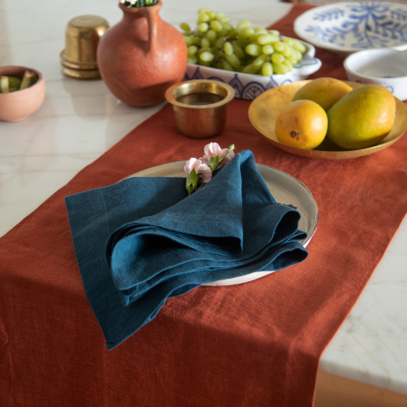 100% Linen Table Napkin | Indigo | Set of 4